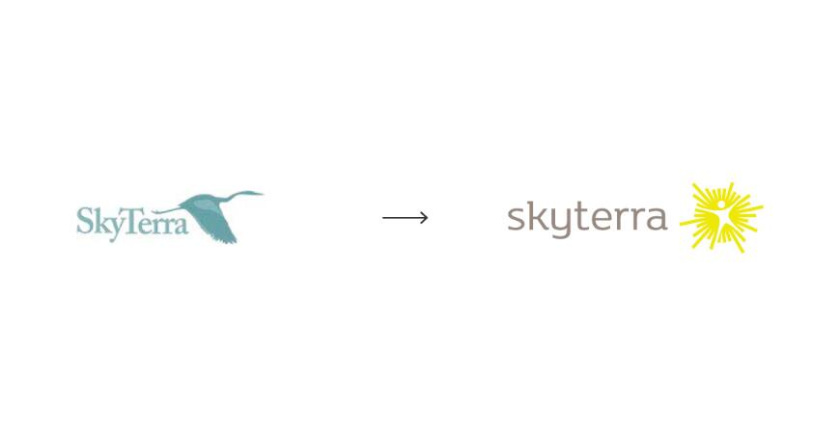 SKYTERRA健康減肥養(yǎng)生中心品牌形象重塑-logo設(shè)計(jì)，活力射線(xiàn)+人體元素