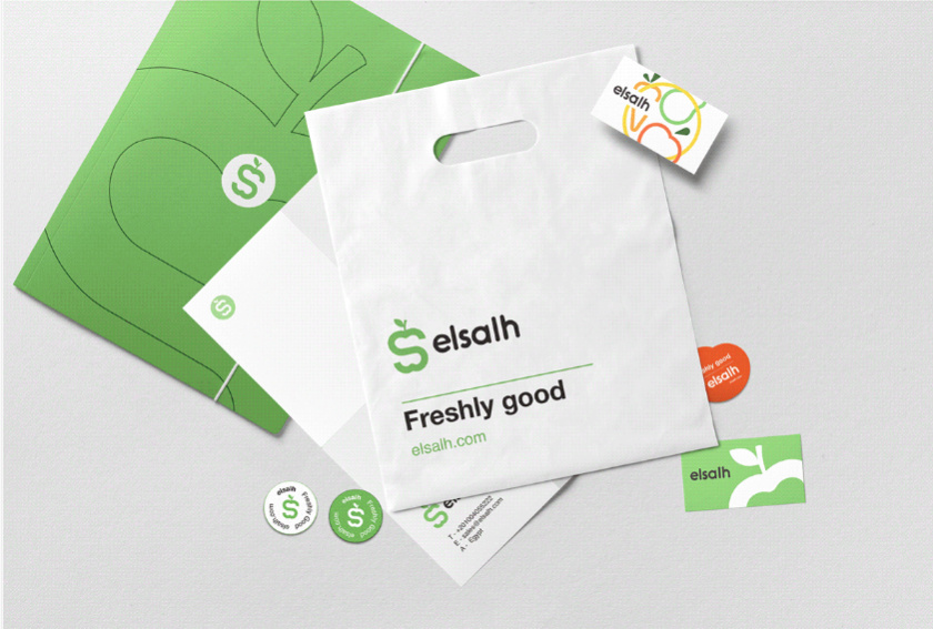 Elsalh 新鮮蔬菜水果配送公司品牌形象設計-logo,vi與產品包裝設計