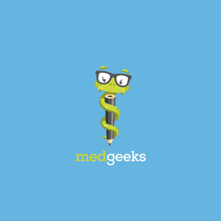 medgeeks蛇徽標logo設計