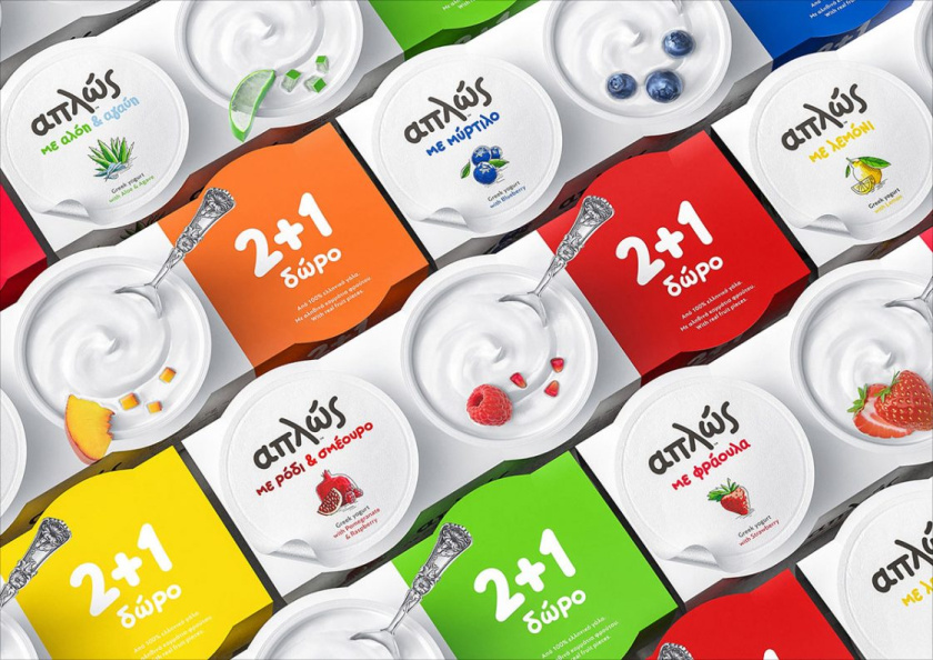 Aplos希臘水果酸奶食品包裝設計