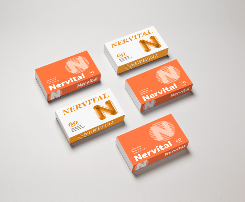 Nervital藥品包裝設計，值得借鑒的品牌符號設計