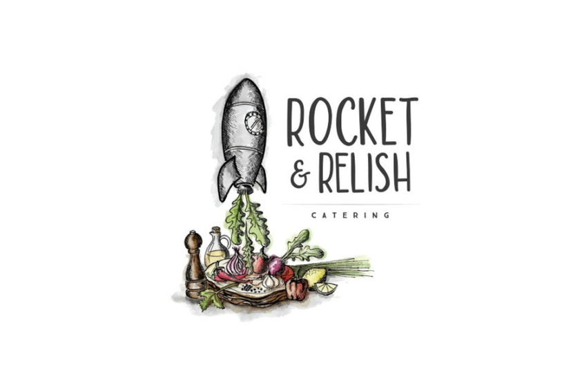 餐飲服務(wù)的獨(dú)特標(biāo)志logo-Rocket and Relish餐飲標(biāo)志