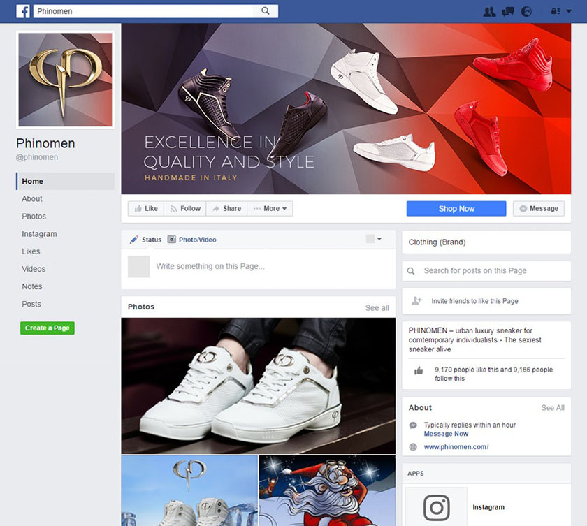 Facebook運動鞋公司的現代封面設計。