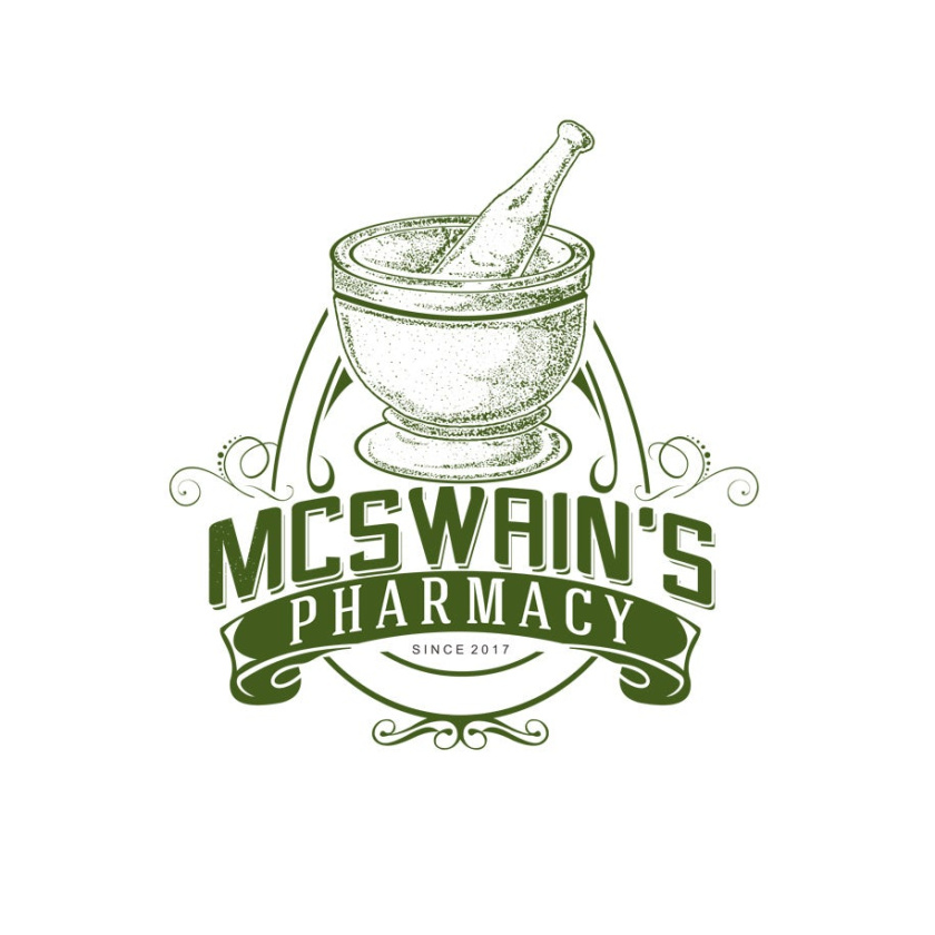 砂漿和杵藥房logo設計-McSwain的藥房標志