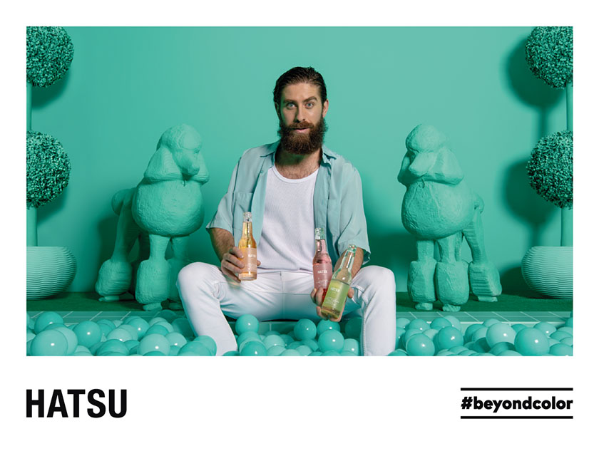 Hatsu 食品飲料品牌平面廣告設計，超出色彩之外