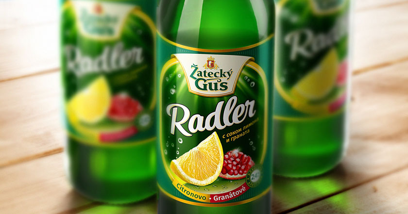 Radler啤酒檸檬水混合飲料包裝設計，富有設計美感和品牌識別力
