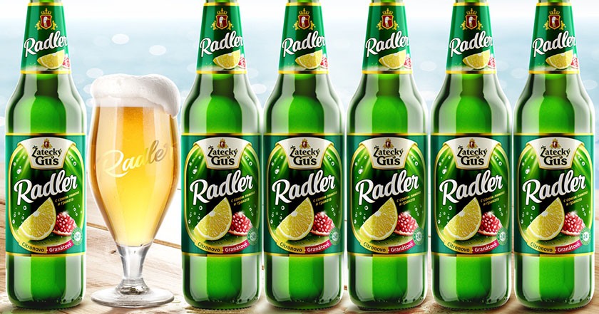 Radler啤酒檸檬水混合飲料包裝設計，富有設計美感和品牌識別力