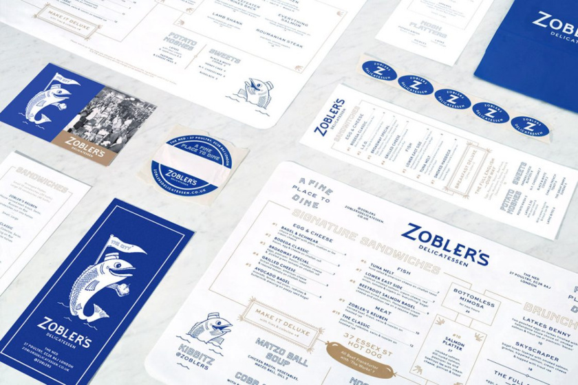Zobler的Deli＆Diner餐飲菜單設計