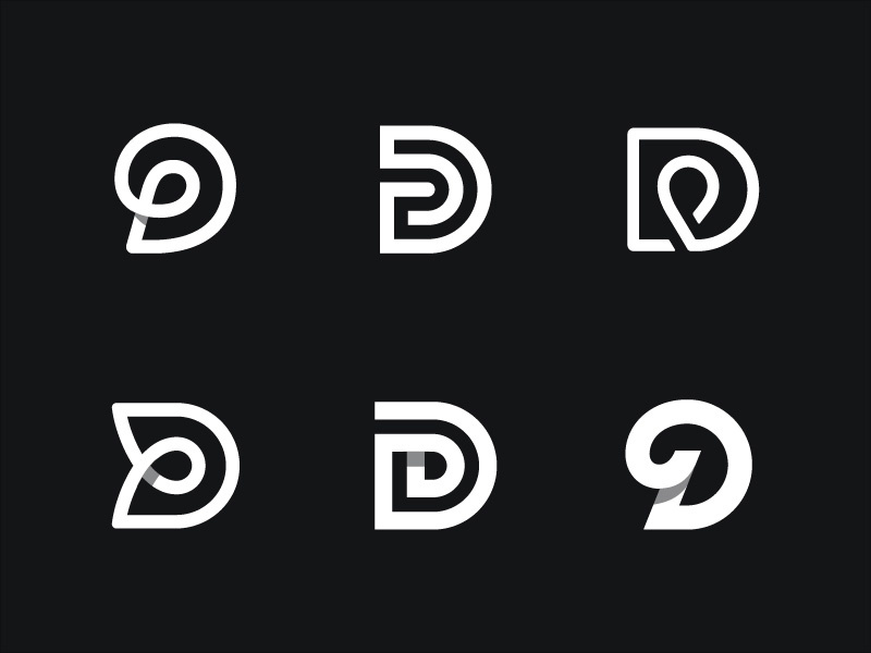 字母D徽標版本logo設計