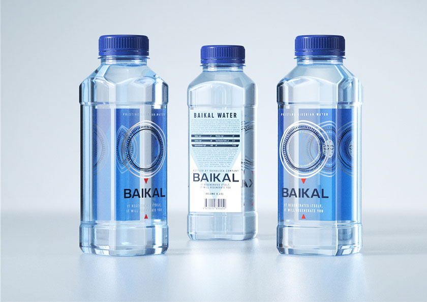 Baikal 飲用水包裝設計，賜予產品神圣再生力