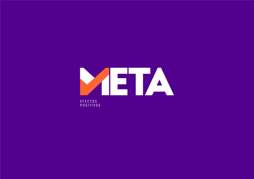 Meta品牌vi設計，充滿激情的橙色與紫色配色