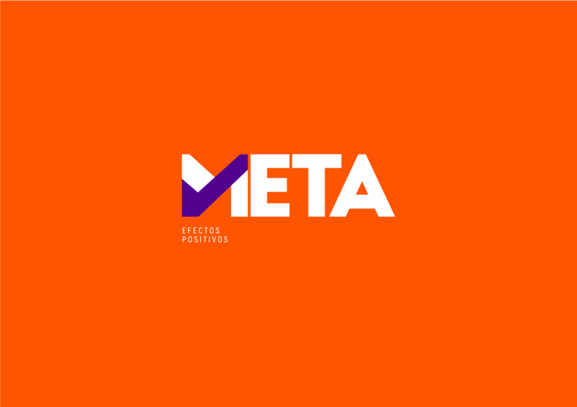 Meta品牌vi設計，充滿激情的橙色與紫色配色