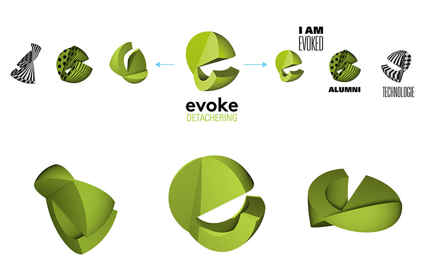 EVOKE 招聘平臺網站品牌視覺形象設計-logo設計vi設計