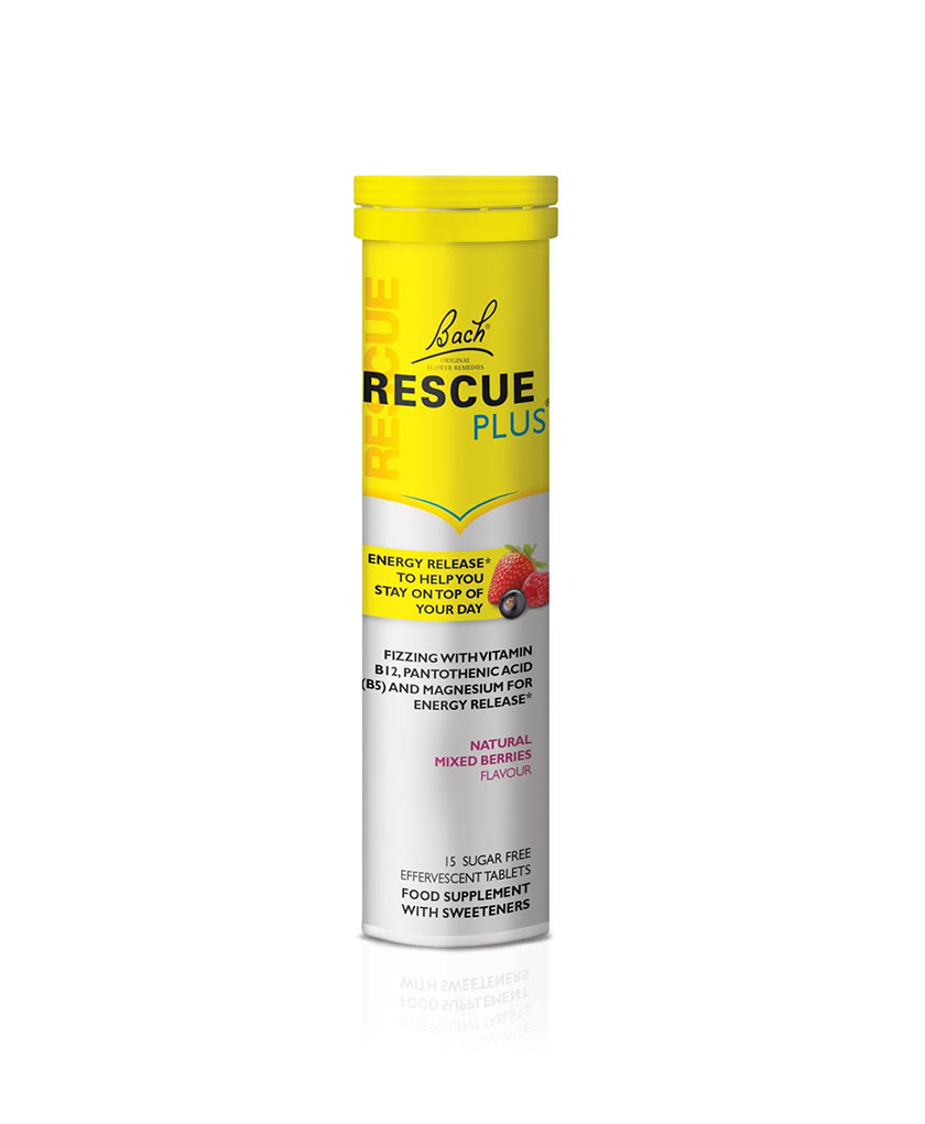 RESCUEPLUS維生素片包裝設計，色彩層次鮮明