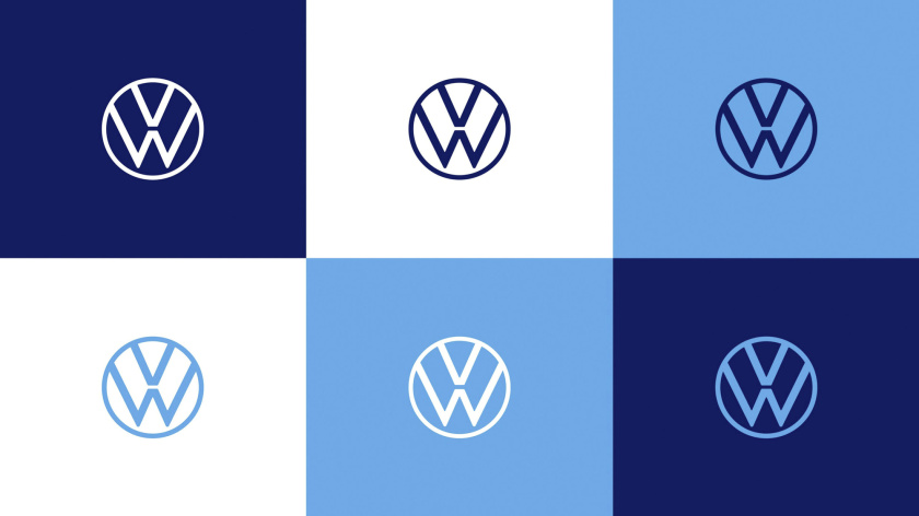 大眾汽車扁平簡約風(fēng)新logo設(shè)計(jì)
