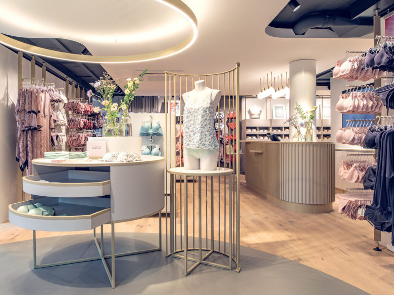 Beldona女士內(nèi)衣品牌連鎖店鋪si空間設(shè)計，一個自然溫暖的環(huán)境
