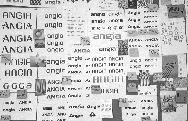 ANGIA房地產(chǎn)投資公司logo/VI設(shè)計(jì)，源自建筑的向上運(yùn)動(dòng)風(fēng)格