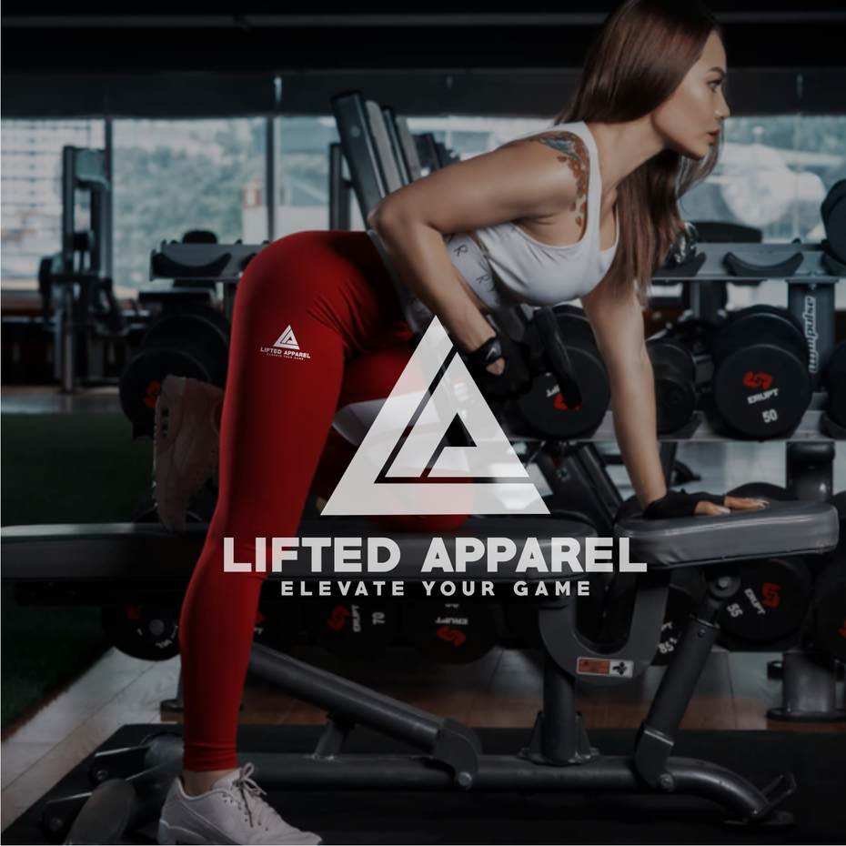 Lifted Apparel的標(biāo)志和標(biāo)語，CostinLogopus為L(zhǎng)ifted Apparel設(shè)計(jì)了強(qiáng)大的標(biāo)志設(shè)計(jì)