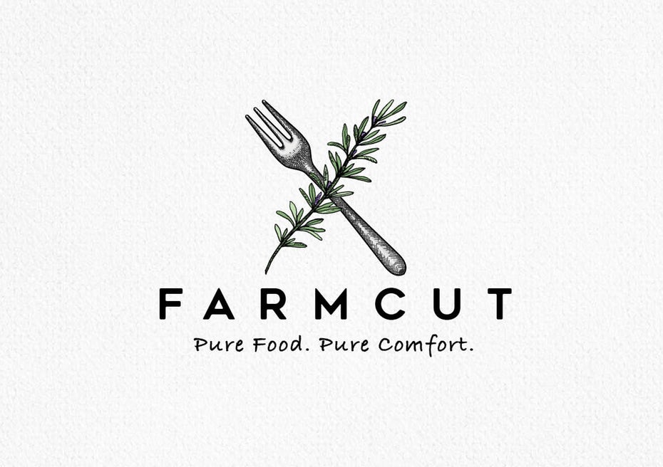Farmcut的徽標(biāo)和標(biāo)語設(shè)計(jì)