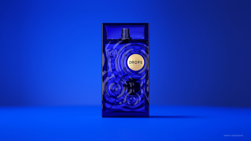 夢(mèng)幻的DROPS香水包裝設(shè)計(jì)和水波蕩漾的藍(lán)色香水瓶形設(shè)計(jì)