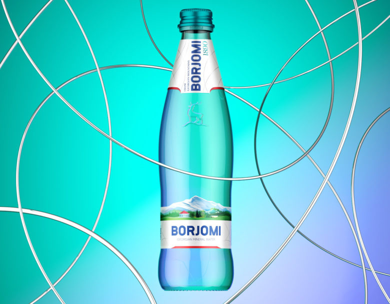 Borjomi礦泉水包裝設計瓶型設計，更加動感與豐滿