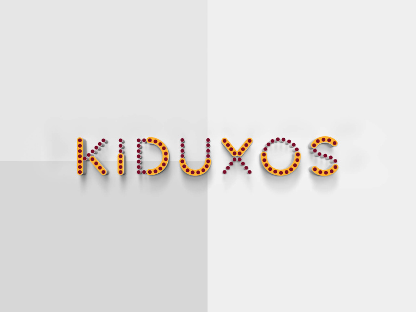 KIDUXOS兒童商店品牌logo設計vi設計與店鋪空間設計