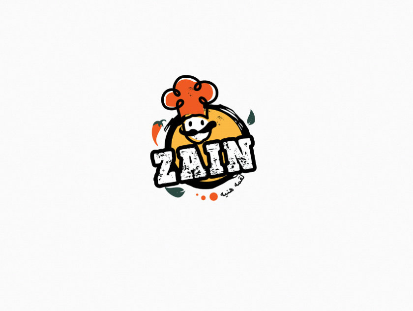 Zain restaurant 三明治西式快餐餐廳餐飲logo設(shè)計(jì)vi設(shè)計(jì)，疏漏的手繪風(fēng)格