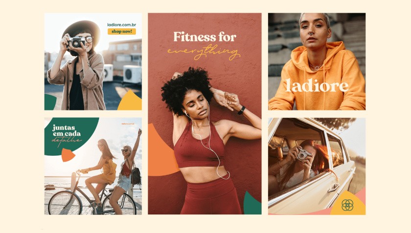 ladiore 女性時尚品牌logo設(shè)計與視覺識別vi設(shè)計，源自四個象征
