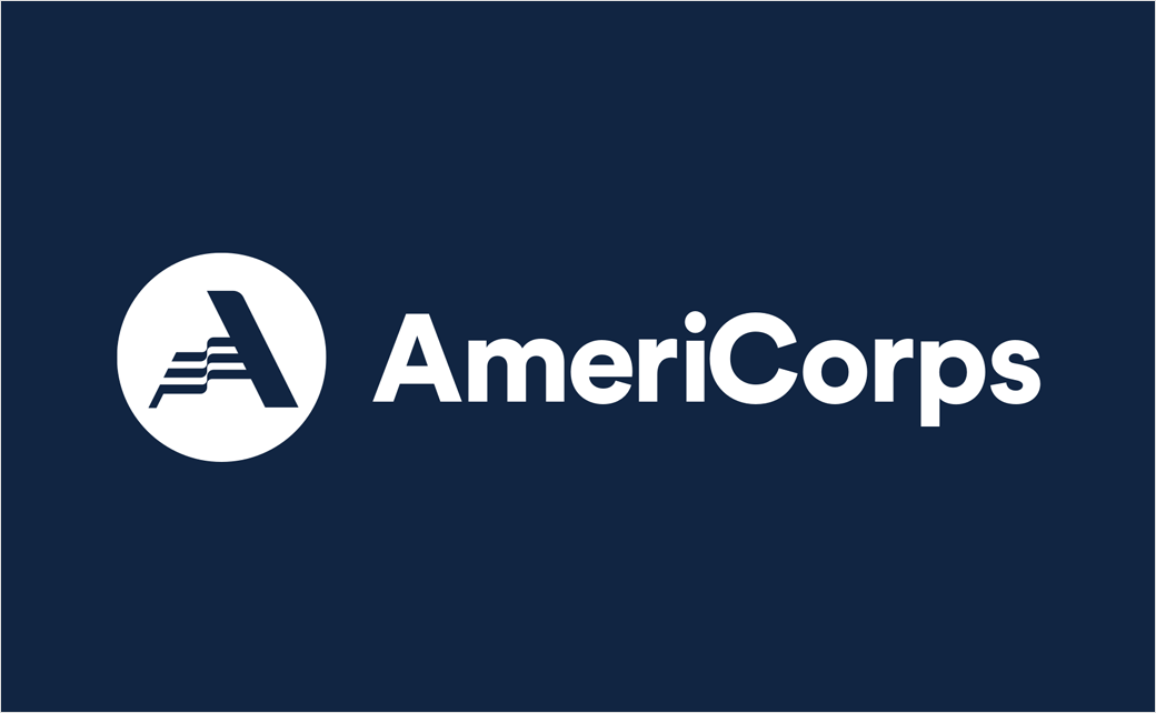 AmeriCorps 美國國家社區(qū)服務(wù)公司品牌logo設(shè)計與vi設(shè)計，字母A+美國國旗
