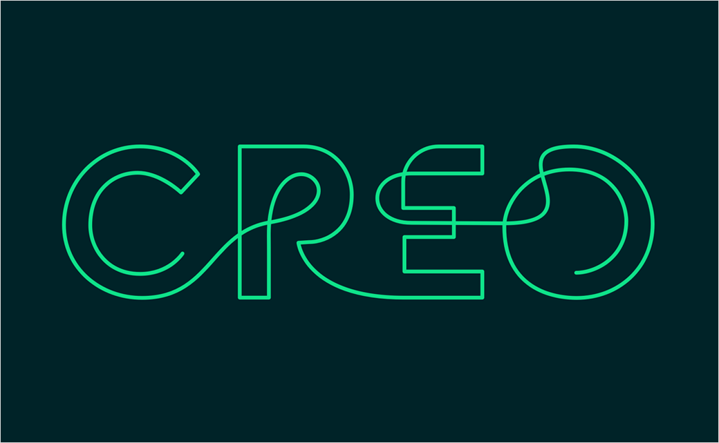 大麻成分健康品牌Creo線條logo設計、圖標設計與主形象畫面設計