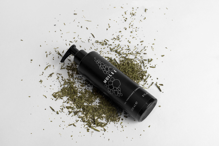 Moilee 化妝護(hù)膚品品牌命名與包裝設(shè)計(jì)，描繪皮膚細(xì)胞分子視圖
