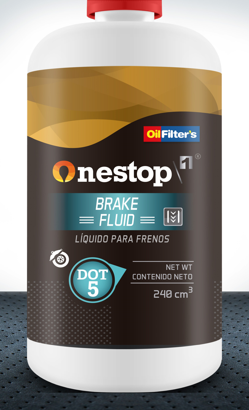 OneStop 汽車潤滑油包裝設計，動態漸變色塊風格