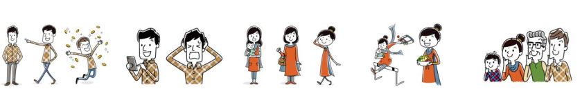 Grofers Market 食品超市品牌vi形象設計與輕松快樂的人物購物插畫設計