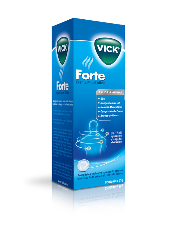 Vick Forte 藍色科技風格藥品包裝設計