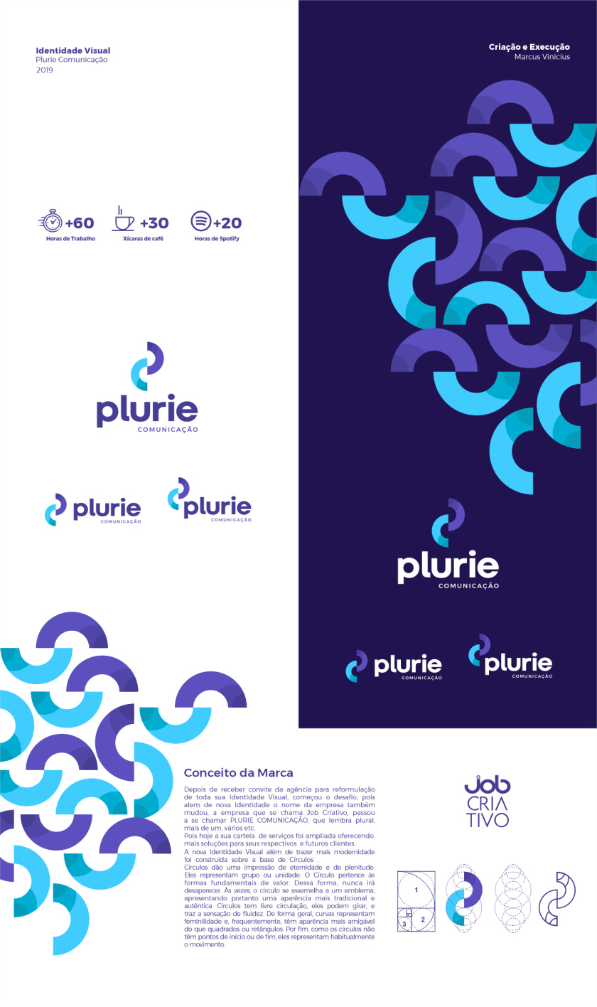 Plurie 品牌vi形象設計，兩個半圓相交