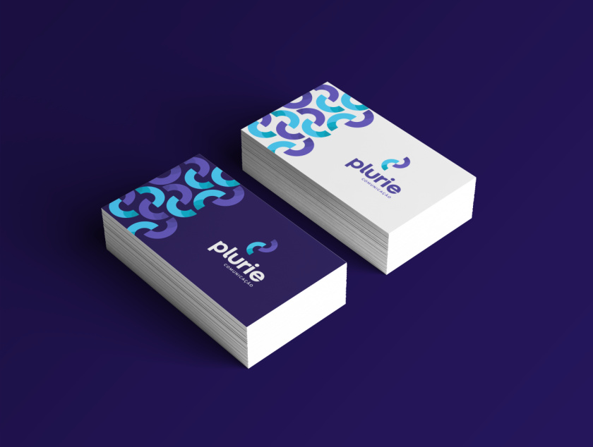 Plurie 品牌vi形象設計，兩個半圓相交