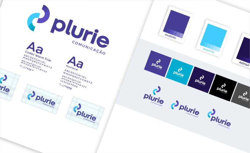 Plurie 品牌vi形象設計，兩個半圓相交