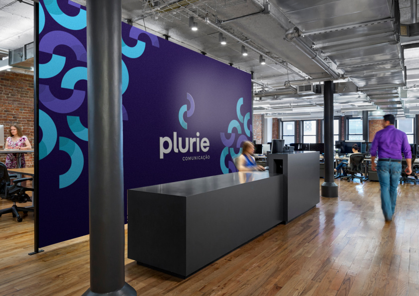 Plurie 品牌vi形象設計，兩個半圓相交