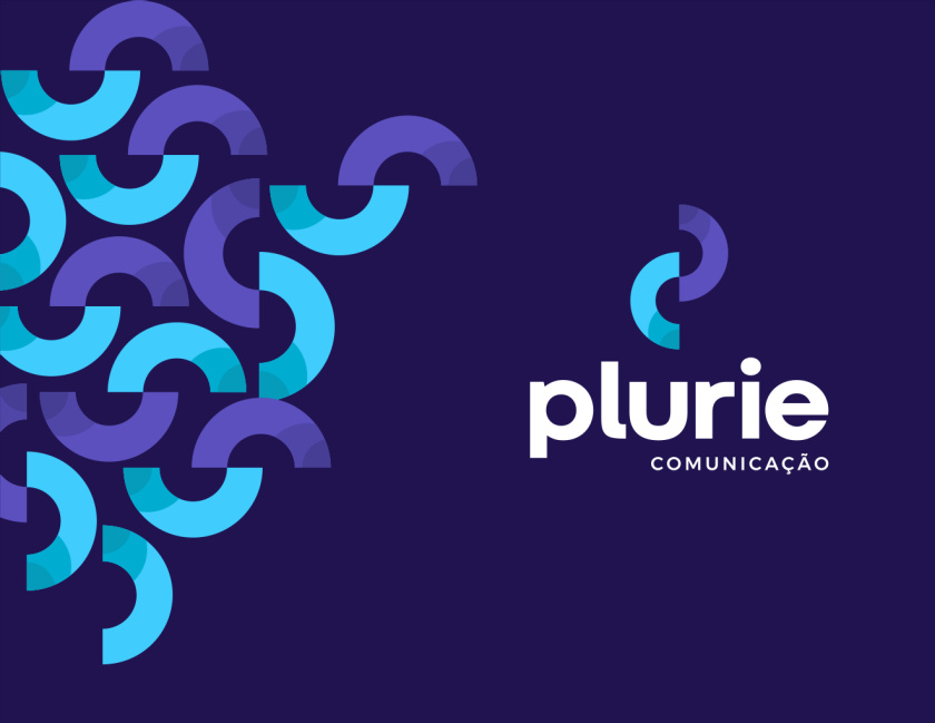 Plurie 品牌vi形象設計，兩個半圓相交