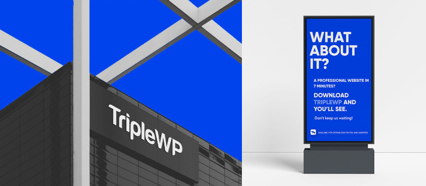 TripleWP wordpress模板網(wǎng)站科技公司logo設(shè)計與vi設(shè)計，科技藍(lán)色風(fēng)格