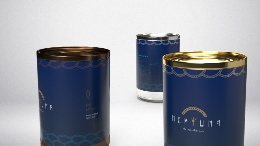 Neptuna 金槍魚(yú)罐頭品牌形象logo設(shè)計(jì)與包裝設(shè)計(jì)