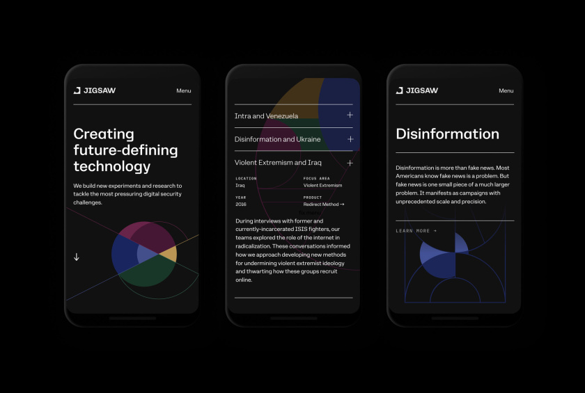 Jigsaw 安全技術科技公司logo設計vi設計，剪切的幾何圖形