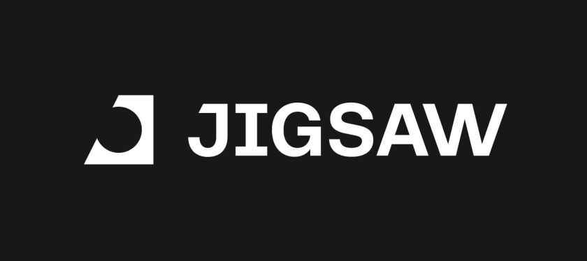 Jigsaw 安全技術科技公司logo設計vi設計，剪切的幾何圖形