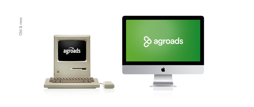 Agroads 農(nóng)業(yè)電子商務(wù)品牌logo設(shè)計(jì)，字母a+g，綠色線條logo