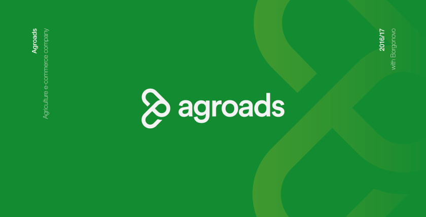 Agroads 農(nóng)業(yè)電子商務(wù)品牌logo設(shè)計(jì)，字母a+g，綠色線條logo