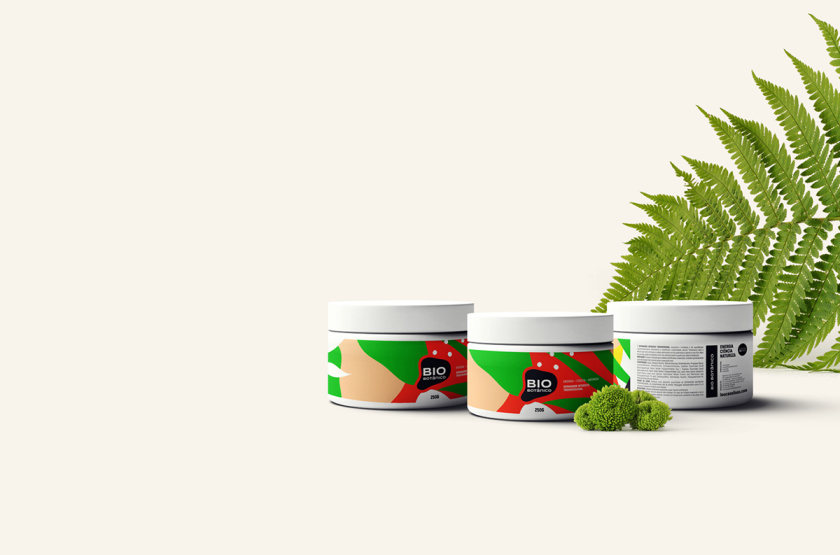 Bio Botanico 專業護發產品包裝設計，鮮艷熱帶風格元素