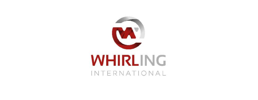 Whirling 工業機械水泵產品品牌logo設計vi設計，褐色立體圓形+字母W