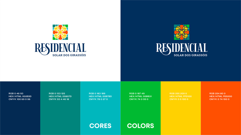 Residencial高端住宅地產logo設計vi設計，教堂+太陽+想日款+馬賽克元素