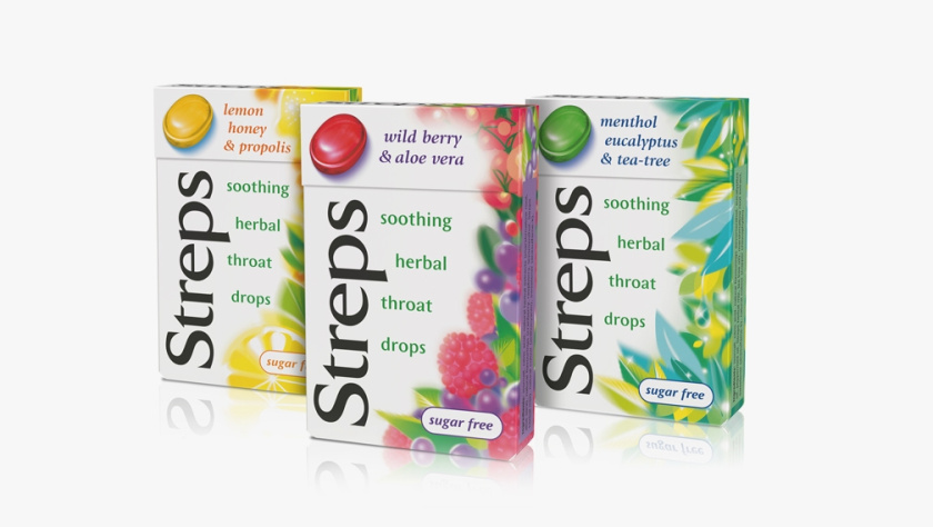 Strepsils 咽喉護(hù)理喉嚨疼痛藥品包裝設(shè)計(jì)