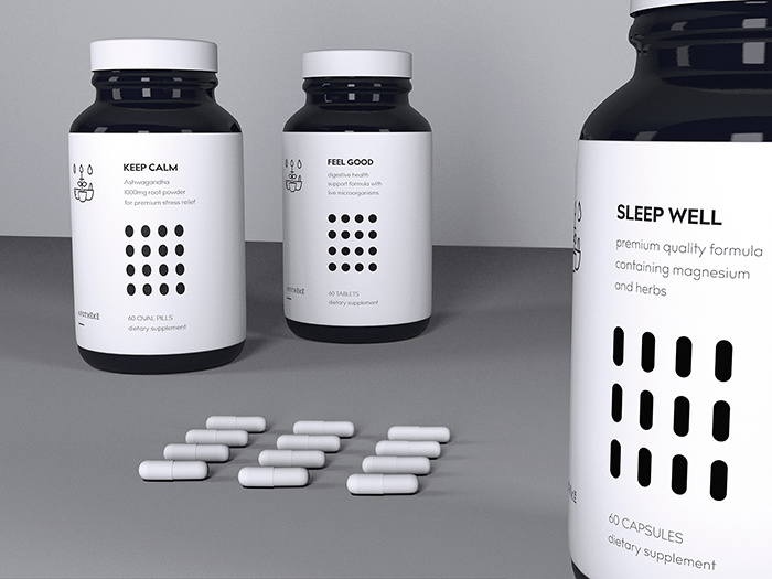 apotheca藥品包裝設計——藥品形狀排列元素